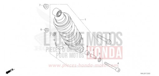 COUSSIN ARRIERE CB1000RAP de 2023